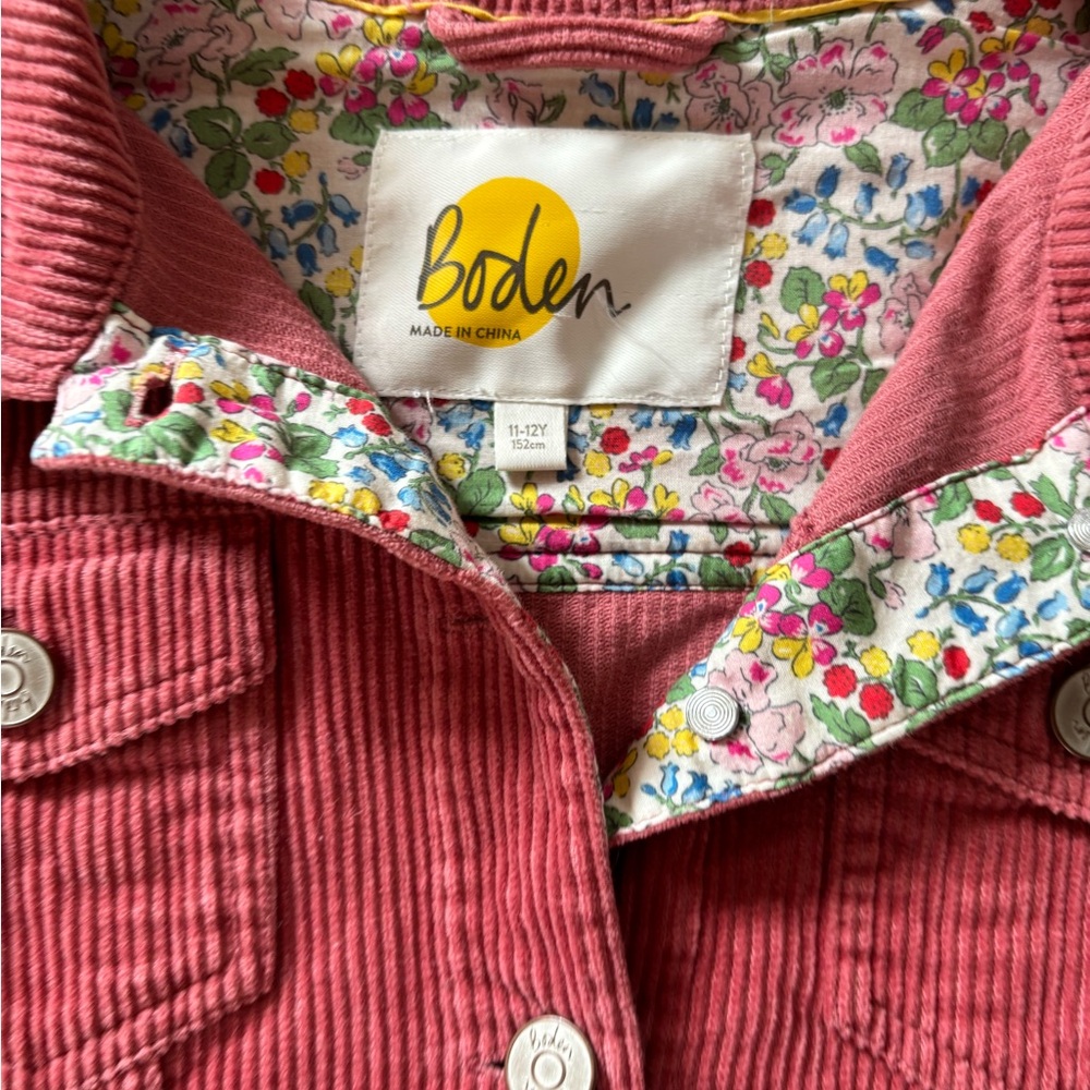 Boden girls corduroy jacket pink size 11-12 yrs old - Picture 2 of 2